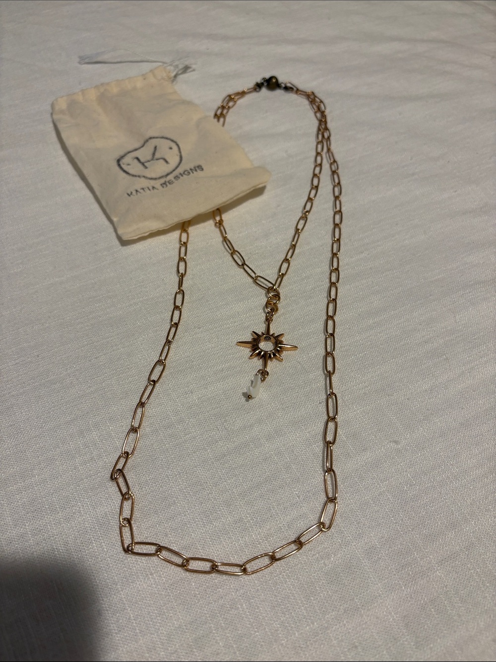 Katia Designs gold Starburst Pendant Necklace